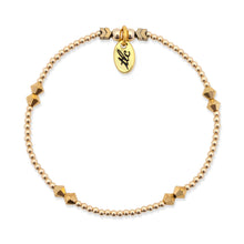 Load image into Gallery viewer, Made to Shine - Gold Crystal &amp; 2mm Gold Filled Stretch Bracelet
