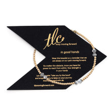 Load image into Gallery viewer, Made to Shine - Silver Crystal &amp; 2mm Gold Filled Stretch Bracelet
