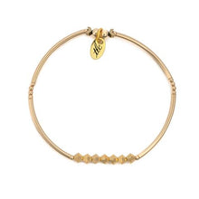 Load image into Gallery viewer, Born to Sparkle - Gold Crystal &amp; Gold Filled Stretch Bangle
