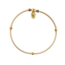 Load image into Gallery viewer, Sweet &amp; Lovely - Gold Crystal &amp; Gold Filled Stretch Bangle
