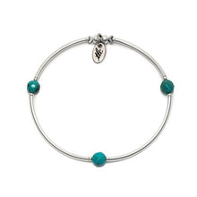 Load image into Gallery viewer, Turquoise Sterling Silver Stretch Bangle
