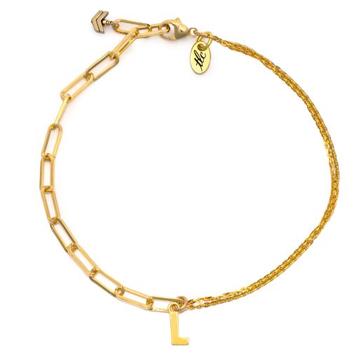 Custom & Personalized Gold Linked Chain Anklet