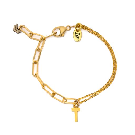 Custom & Personalized Gold Linked Chain Bracelet