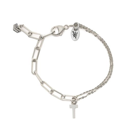 Custom & Personalized Sterling Silver Linked Chain Bracelet