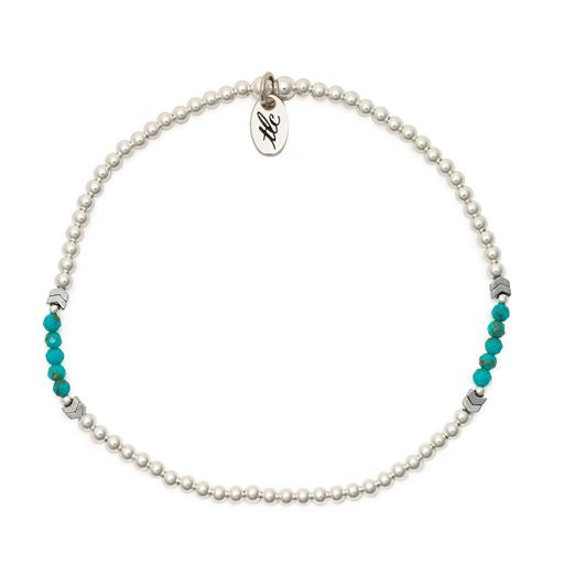 Radiate Peace - Turquoise & Sterling Silver Resilience Anklet