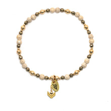 Load image into Gallery viewer, Riverstone &amp; Gold Design Stretch Bracelet

