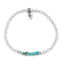 Load image into Gallery viewer, Find Serenity - Turquoise &amp; Sterling Silver Resilience Bracelet
