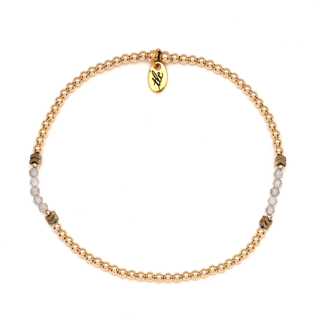 She is Unstoppable - Labradorite & Gold Filled Resilience Anklet