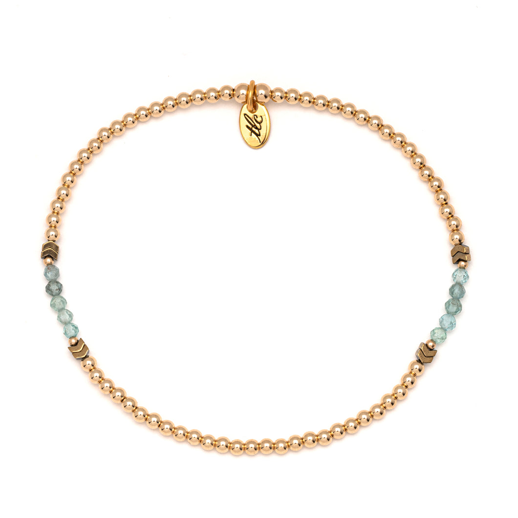 Stand Strong, Beautiful - Apatite & Gold Filled Resilience Anklet