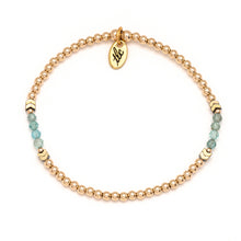 Load image into Gallery viewer, Stand Strong, Beautiful - Apatite &amp; Gold Filled Resilience Bracelet
