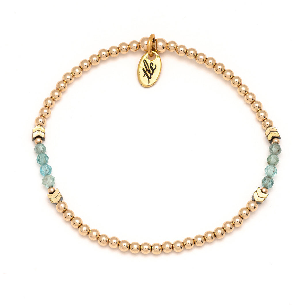 Stand Strong, Beautiful - Apatite & Gold Filled Resilience Bracelet