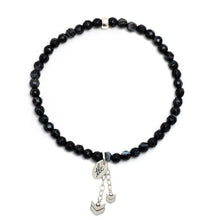 Load image into Gallery viewer, Black Agate Stretch Bracelet
