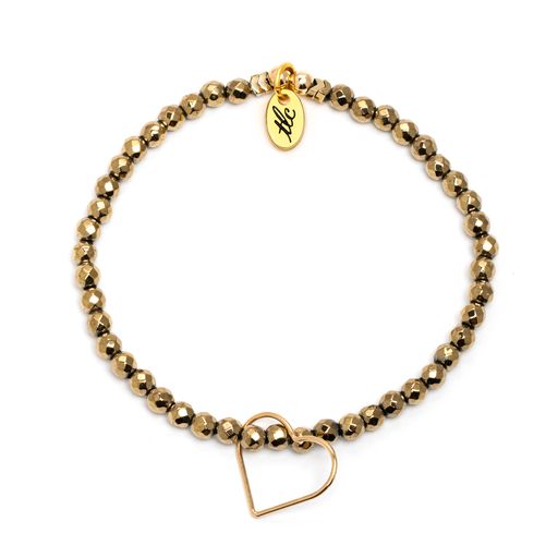 Follow Your Heart - Gold Hematite Stretch Bracelet
