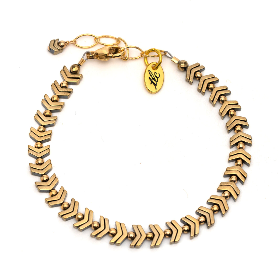 Gold Chevron Classic Bracelet