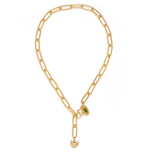 Gold Paperclip Linked Chain Anklet