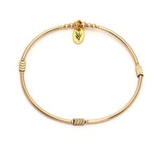 Load image into Gallery viewer, Sleek Gold Chevron Stretch Bangle
