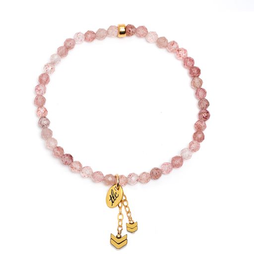 Strawberry Quartz Stretch Bracelet tlc moving forward